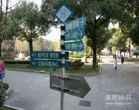 上海新华医院指路牌