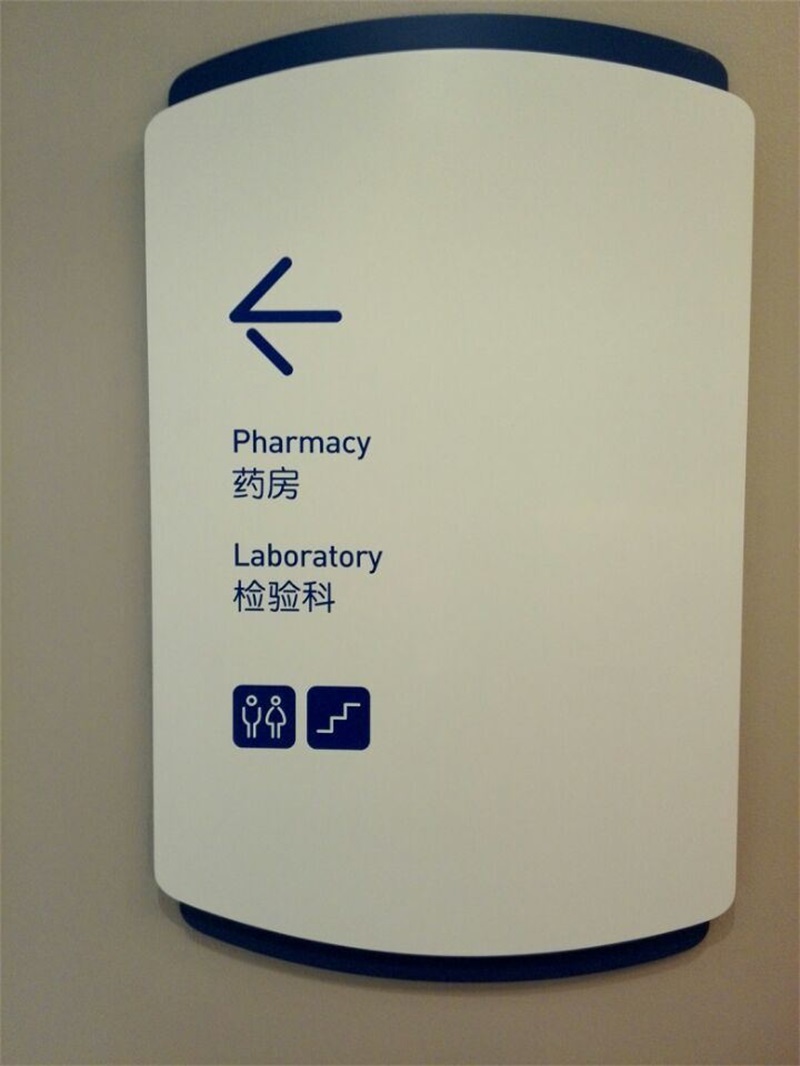 人民医院去向指示牌